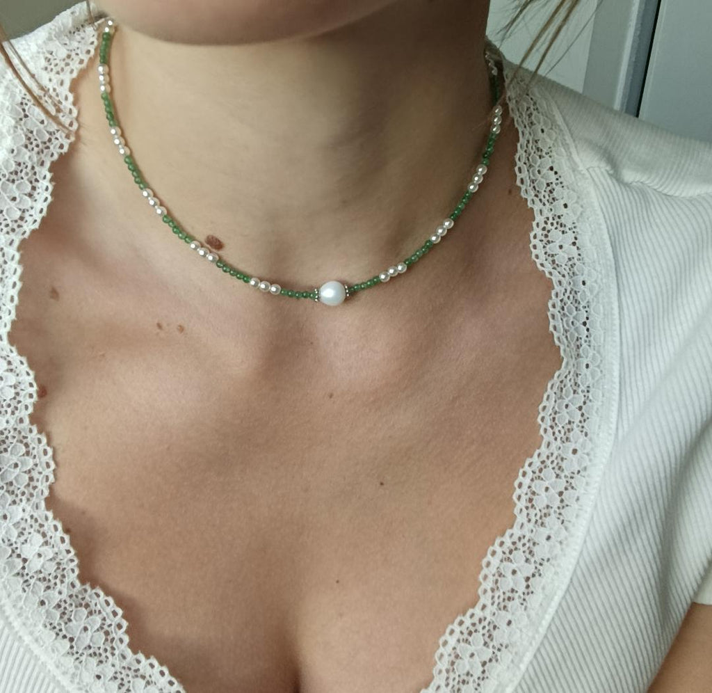Collier " Lueur verte"